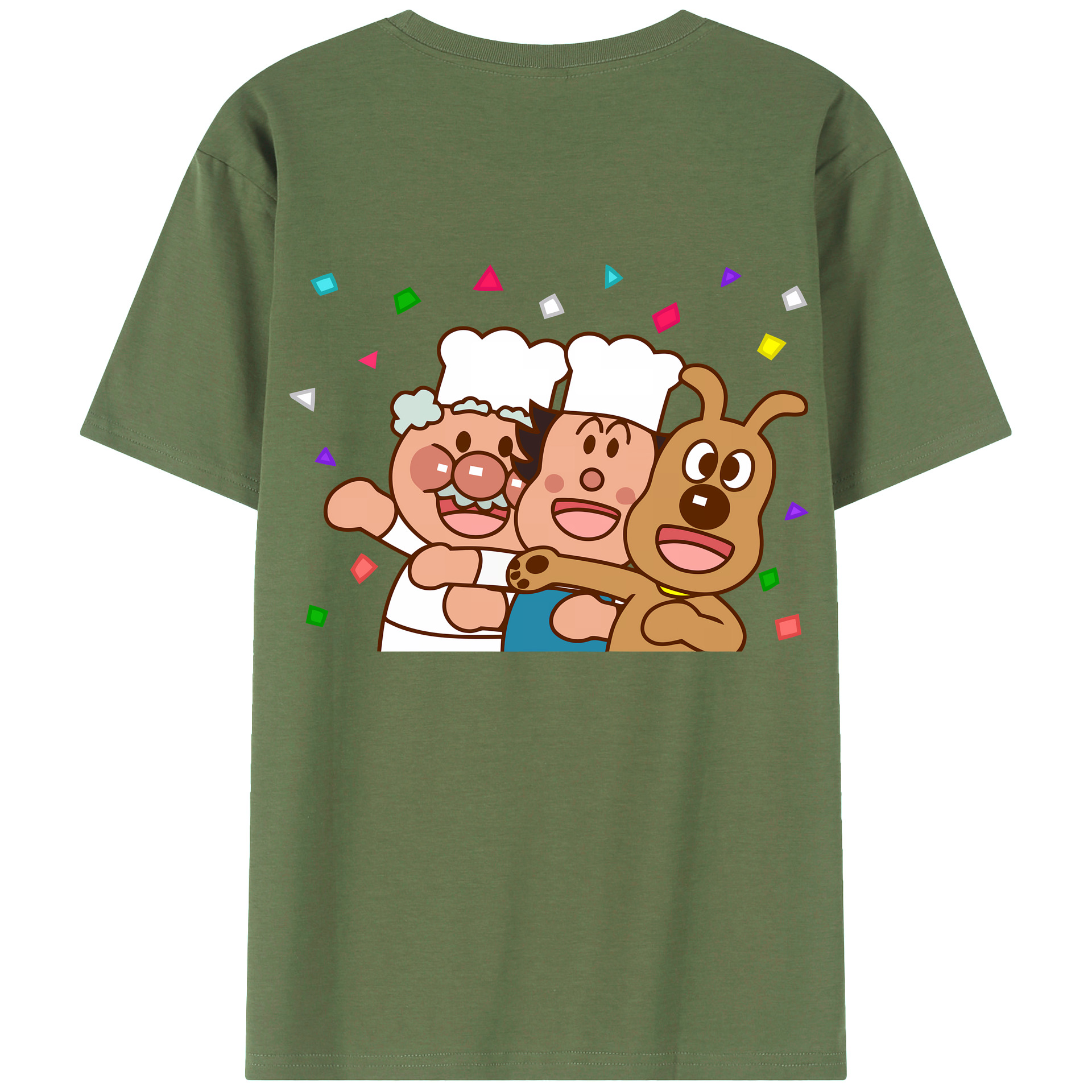 （画像用） アンパンマン Anpanman 綿100％ メンズ半袖Tシャツ（バックプリント） 通気性